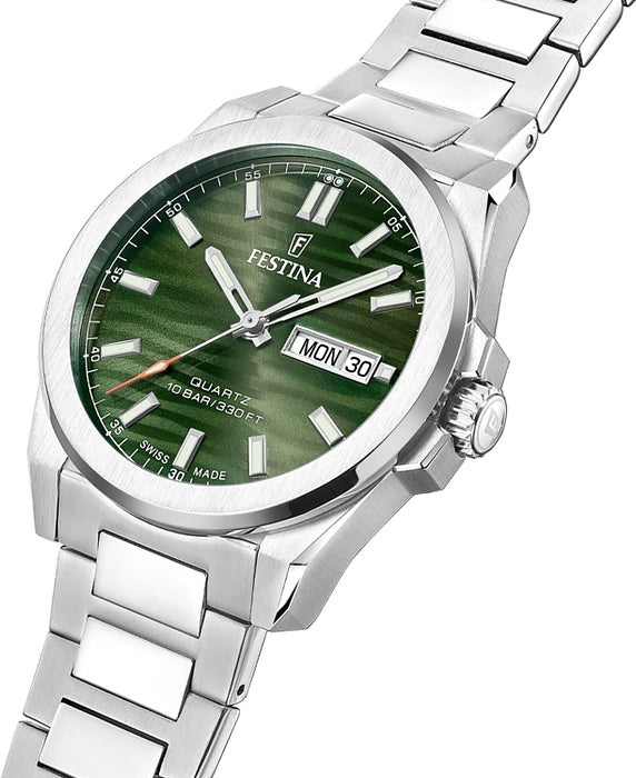 Orologio Uomo Festina Verde Acciaio Swiss Made F20073/4